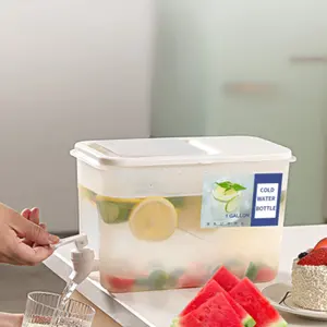 Bán sỉ nhựa jug container nước-Bình Nước 3,5L Với Vòi Tủ Lạnh Chai Nước Lạnh Ấm Đun Nước Ấm Trà Lemon Jugs Bếp Drinkware Container Bình Chịu Nhiệt