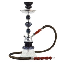 Vente en gros transfrontalière directe usine : Ensemble de chicha arabe moderne et simple, avec tuyau en métal simple ou double, finition miroir, écologique