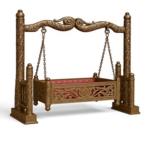 Peacock Design Baby Palna For Traditional Ceremonies Peacock Baby Swing for Naming Ceremony German Silver Cradle Baby Palna - Product Image 5