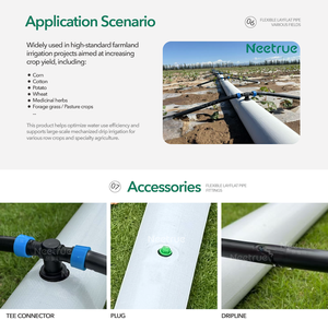 <span class=keywords><strong>Tuyau</strong></span> d'irrigation <span class=keywords><strong>goutte</strong></span> <span class=keywords><strong>à</strong></span> <span class=keywords><strong>goutte</strong></span> plat en PE pré-perforé Neetrue NTS-RXG 6x4 pouces, <span class=keywords><strong>1000m</strong></span>/rouleau, longueur et épaisseur personnalisables - Product Image 4