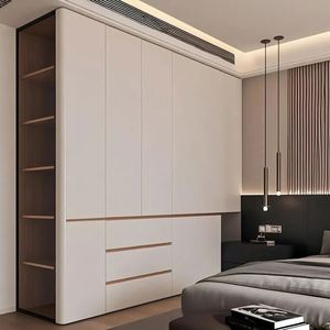 Armario de Madera de Estilo Minimalista Contemporáneo YALIG, Armarios de Dormitorio Principal de Color Puro Personalizados - Product Image 4