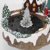 Joyland Ensemble de Décoration de Village de Noël, Direct Usine, en Plastique Étanche, Fontaine d'Eau, Train Musical, pour Table de Noël, Effet Neigeux