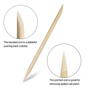 Bastoncini Monouso a Doppia Punta di Alta Qualità con Lima per Unghie e Spingicuticole in Legno d'Arancio per Manicure - Product Image 4