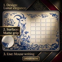 Tapis de bureau calendrier chinois 2027 en PVC dépoli, tablette d'écriture, tapis de souris, tapis de bureau du Nouvel An lunaire, design personnalisé