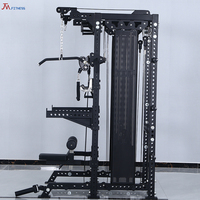 Half Rack Commercial Intégré - Style Gantry Multifonctionnel pour Squat, Banc et Entraînement par Câbles