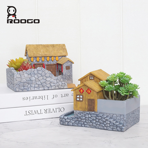Maceta <span class=keywords><strong>de</strong></span> piedra sintética estilo rústico <span class=keywords><strong>para</strong></span> casa <span class=keywords><strong>de</strong></span> campo, maceta <span class=keywords><strong>de</strong></span> flores vintage <span class=keywords><strong>para</strong></span> jardín, decoración <span class=keywords><strong>de</strong></span> escritorio, regalo - Product Image 4