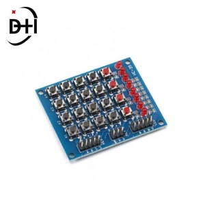 คีย์บอร์ดเมทริกซ์ 4x4 โมดูลแผงปุ่มกด 4*4 พร้อมสวิตช์เมมเบรน ปุ่มกดพร้อมไฟ LED แผงควบคุม MCU ชุด DIY สำหรับ Arduino - Product Image 3