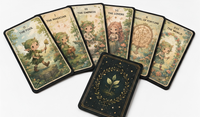 KingCards Jeu de cartes de tarot et d'oracle en papier artistique portable personnalisable avec estampage à chaud et finition de bordure en feuille d'aluminium - Cadeau promotionnel