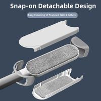 Brosse électrostatique double face réutilisable pour enlever les poils d'animaux, poignée ergonomique pour soulever les poils de chien/chat des vêtements, des meubles, des sièges de voiture