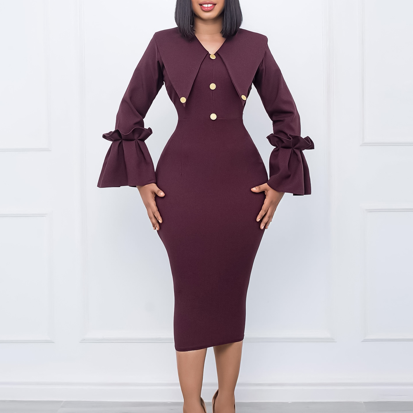 magenta color dress for ladies Womens Plus Size Pink Strapless Maxi Gown 2X Front Slit Shimmer formal magenta color dress