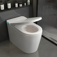 WC intelligent japonais monobloc électrique à chasse d'eau ouverte, avec siège chauffant et évacuation en S, toilette automatique intelligente incluse