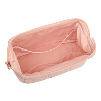Tas Kosmetik Puffer Quilted dengan Bukaan Lebar, Hadiah untuk Pengiring Pengantin, Ulang Tahun, Natal, Tas Makeup Estetis dengan Banyak Kantong