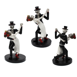Halloween Gift Resin Dance Skeleton Statue,<strong>Romantic</strong> Resin Halloween <strong>the</strong> <strong>Dead</strong> Dancing Skeleton Couple Figurine - Product Image 1