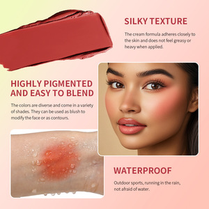 Palette tout-en-un 8 couleurs : Blush, Highlighter, Contouring, Teinte Crème Lèvres et Joues, Waterproof, Cruelty-Free, 8g, <span class=keywords><strong>pour</strong></span> Peaux Foncées - Product Image 2