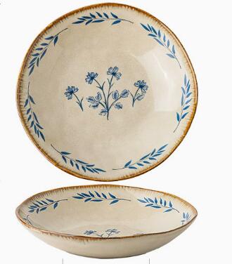 Assiette creuse blanche de 7 pouces