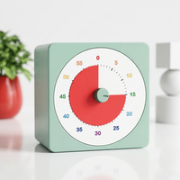 Kinder-Lern- und Küchentimer mit Alarm, Digitalanzeige, Wasserdicht, Kunststoff, 60-Minuten-Countdown für Kinder, Batteriebetrieben
