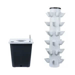 Hydroponic System Vertical Tower 6 ply 18 holes/6 ply 30 holes/15 ply 45 holes Outdoor Hydroponic