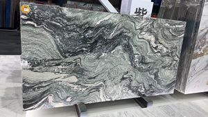 Losas de Mármol Natural Verde Goldtop, Azulejos de Pared Pulidos para Vestíbulo de Hotel, Villa, Baño, Encimera - Diseño Moderno - Product Image 5