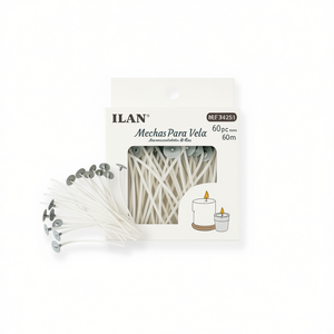 Mèches de bougies Ilan 6cm 60 pièces pour bougies DIY - Product Image 2