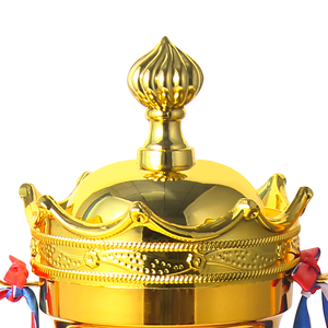 Échantillon personnalisé d'usine et trophée de coupe de conception gratuite avec couronne Top Cap Silver Raised Base Popular World Sport Events Cup Trophy Metal - Product Image 3