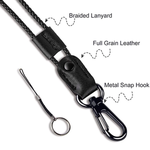 Cordón de Cuero Tejido con Cierre Metálico de Color Sólido, Cordón para Colgar para Identificación, Correa para Colgar en el Cuello - Product Image 5
