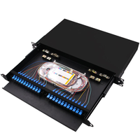 Boîtier de connexion de branche optique universel DENIXI 24 ports ODF, anti-poussière, à tiroir, montable en rack