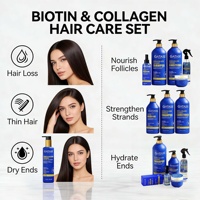 GATASE Kit Capillaire Hydratant à la Biotine et au Collagène : Shampoing & Après-Shampoing Fortifiants Anti-Chute et Épaississants, Traitement Réparateur