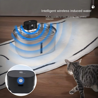 Fontaine à eau pour chat en acier inoxydable, distributeur d'eau intelligent pour animaux de compagnie, automatique pour chat, chien, filtration multicouche