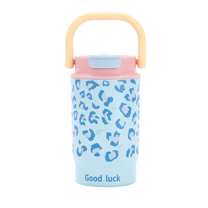 Leopard Print Stainless Steel Tumbler 316 Large Capacity Portable Travel Water Bottle Good Luck Design - Product Image 1