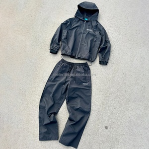 High Quality Windcheater Tracksuit Manufacturer Custom Jogging Suit Two Piece Lightweight Nylon Track Pants Windcheater Set - Product Image 1