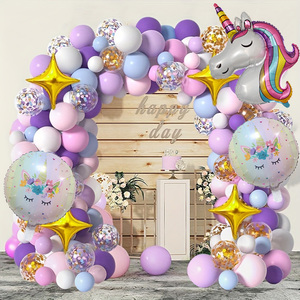 Kit de Guirnalda de Globos de Unicornio de 169 Piezas con Estrellas Brillantes para Niñas, Decoración para Fiestas de Cumpleaños y Despedidas de Soltera - Product Image 4