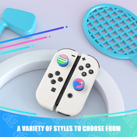 4-in-1 penutup tutup pegangan tongkat jempol silikon pelindung untuk NS Switch Joycon Aksesori pengontrol Game Aksesori Game lainnya