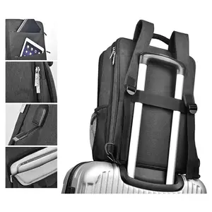 Slim Expandable Notebooks Bag Laptop Backpack 15 15.6 16 Inch Sleeve With USB Port