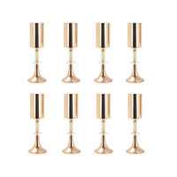 Vase trompette en métal doré de luxe pour mariage, élégant support de fleurs pour centre de table, décoration pour événements, scène, hôtel