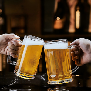 Mug à bière incassable en <span class=keywords><strong>PC</strong></span>, tasse à bière en plastique de qualité alimentaire avec poignée, pour bars et restaurants (vente en gros) - Product Image 4