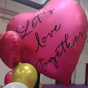 ลูกโป่งรูปหัวใจขนาดใหญ่ 60 นิ้ว ลูกโป่งฟอยล์เมลาร์รูปหัวใจขนาดจัมโบ้ สำหรับวันวาเลนไทน์ - Product Image 6