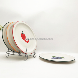 2025 mới lạ gốm sứ tốt vật liệu 9inch tấm trái cây cam thiết kế gốm đồ ăn - Product Image 3