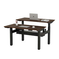 Cadre de bureau électrique dos à dos à double moteur pour ordinateur réglable en hauteur, poste de travail pour 2 personnes, bureau de table