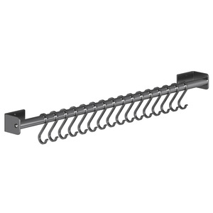 No Drill Kitchen Hook Rack Wall Mounted Adhesive <b>Storage</b> For Pots And <b>Pans</b> Spoon Holder Chrome Finish - Product Image 2
