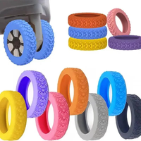 Fundas de Silicona para Ruedas de Equipaje, Grado Alimenticio, Reducción de Ruido, Absorción de Impactos, Ecológicas, Fáciles de Limpiar, Accesorios de Viaje