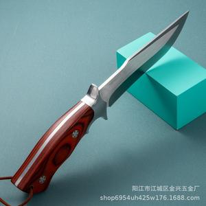 มีดใบตายแบบฟูลแทงค์ สำหรับกิจกรรมกลางแจ้ง แข็งแรง ทนทาน ผลิตจากเหล็ก M390 พร้อมด้ามไม้เรดวูดนำเข้า และปลอกมีด เหมาะสำหรับการขายแบบดรอปชิปปิ้งบน Shopify - Product Image 6