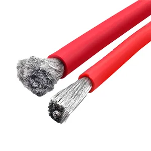 High Flexible Wire 1 2 3 4 6 8 10 AWG Tinned Copper Coated Silicone Rubber Insulated Electric Cable