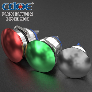 Kẽm-nhôm hợp kim nút 16mm 19mm 22mm màu đỏ màu xanh lá cây <span class=keywords><strong>push</strong></span> <span class=keywords><strong>button</strong></span> nấm đầu tạm thời Báo Chí chuyển đổi - Product Image 1