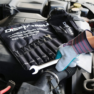 Boîte à outils mécanique à cliquet 56 pièces en acier inoxydable haute résistance et durable, avec douilles étoile et profondes, garantie 1 an, OEM - Product Image 2