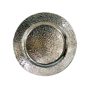 יוקרה אלגנטית כסף זהב עגול זכוכית התמזגו הגשת מנות ארוחת ערב החתונה - Product Image 1