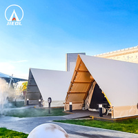 Glamping extérieur Hotel Resort Camping Triangle de luxe Maison en bois préfabriquée Villa Tente Safari