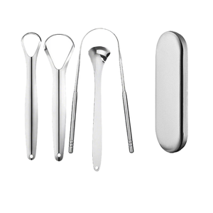 Limpiador de lengua de acero inoxidable en forma de U de alta calidad, raspador de lengua de limpieza bucal en caja, producto transfronterizo al por mayor - Product Image 3