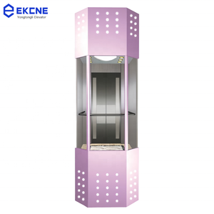 Ascenseur panoramique à aimant permanent pour immeuble de bureaux, performance fiable, vitesse de levage 1,0 m/s, ascenseur panoramique - Product Image 1