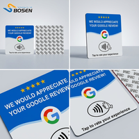 Tarjeta de Visita Acrílica de 120x120 mm con Código QR, NFC y RFID, Impresión Personalizada, Resistente al Agua, para Redes Sociales y Comentarios, Disponible en Stock