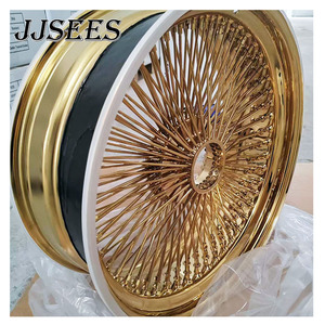 JJSEES Jantes <span class=keywords><strong>en</strong></span> fil d'<span class=keywords><strong>acier</strong></span> doré personnalisées les plus vendues <span class=keywords><strong>19</strong></span> 21 23 Jantes 26 <span class=keywords><strong>pouces</strong></span> 5x112 5x120 5x108 Roues pour Bmw M5 M6 F12 - Product Image 2